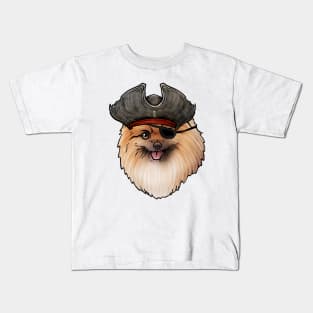 Pomeranian Pirate Kids T-Shirt